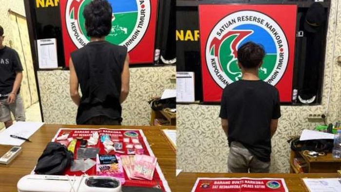 Dua pemuda di Kotim bawa 18,2 gram sabu gagal kabur saat digerebek polisi.