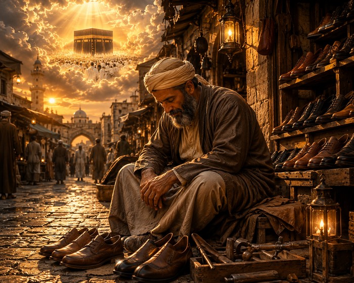 Ilustrasi penjual sepatu Damaskus yang hajinya mabrur meski tak pernah berangkat haji