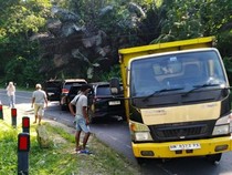 Tiga Mobil Terlibat Laka Beruntun di Jalan Pangkalpinang-Mentok