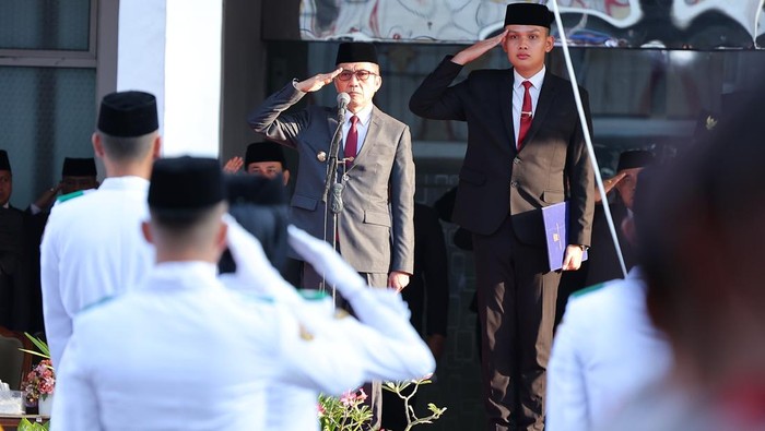 Wali Kota Palembang Ratu Dewa memimpin upacara Hari Lahir Pancasila
