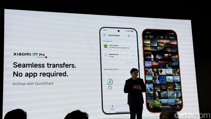 Fitur AirDrop di Xiaomi 17T Pro