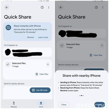 Fitur AirDrop di Xiaomi 17T Pro