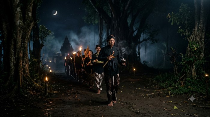Ilustrasi malam 1 Suro.