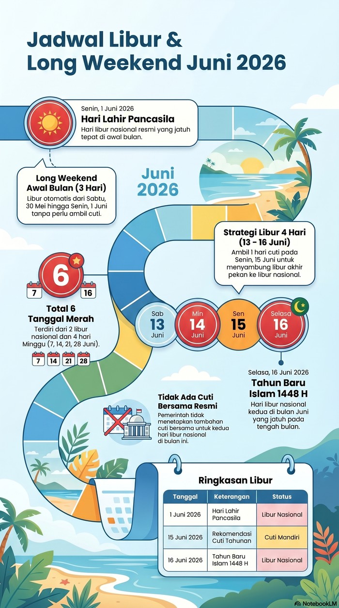 Ilustrasi kalender 2026.