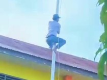 Viral Siswa di Medan Panjat Tiang Bendera saat Upacara Hari Lahir Pancasila
