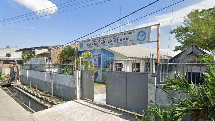 Lokasi SMA Negeri 20 Medan di Kecamatan Medan Belawan