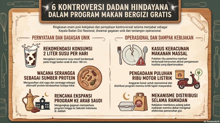 Infografis 6 kontroversi Dadan Hindayana
