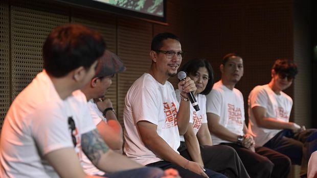 Jumpa pers Musikal Senja Teduh Pelita di Galeri Indonesia Kaya pada Rabu (3/6/2026).