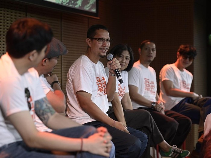 Jumpa pers Musikal Senja Teduh Pelita di Galeri Indonesia Kaya pada Rabu (3/6/2026).