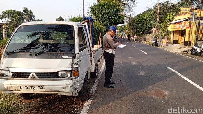 Lokasi kecelakaan maut di Jalan Raya Sumedang-Wado, Kecamatan Ganeas, Sumedang.