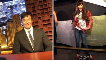 Jimmy Fallon dan Miley Cyrus. Nggak mirip dua-duanya. Foto: Imboredsoimhere123 via Bored Panda