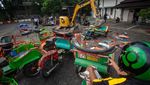 Puluhan Bentor Dimusnahkan, Diganti Becak Listrik
