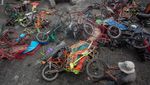 Puluhan Bentor Dimusnahkan, Diganti Becak Listrik