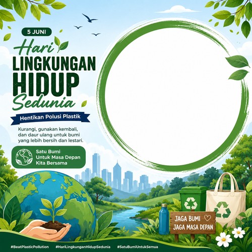 Twibbon hari lingkungan hidup sedunia (Chat GPT)