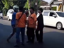 Heboh Ribut-ribut Pemotor Vs Kru Bus Harapan Jaya di Kediri