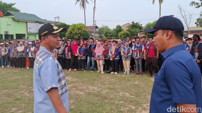 Apel kebersihan petugas DLHK Kota Pekanbaru. (Raja Adil Siregar//detikSumut)