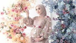 Potret: Gaya Hijab Dinan Fajrina Foto Hamil Saat Doni Salmanan Dipenjara