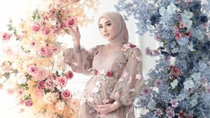 Potret: Gaya Hijab Dinan Fajrina Foto Hamil Saat Doni Salmanan Dipenjara