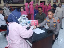 Donor Darah Semarakkan HUT Bhayangkara ke-80 Digelar Polres Blitar Kota