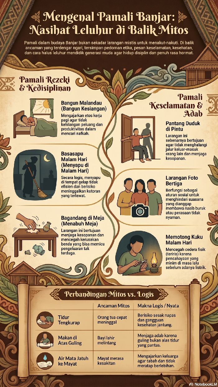 Infografis: Pamali Banjar soal Rezeki hingga Kematian