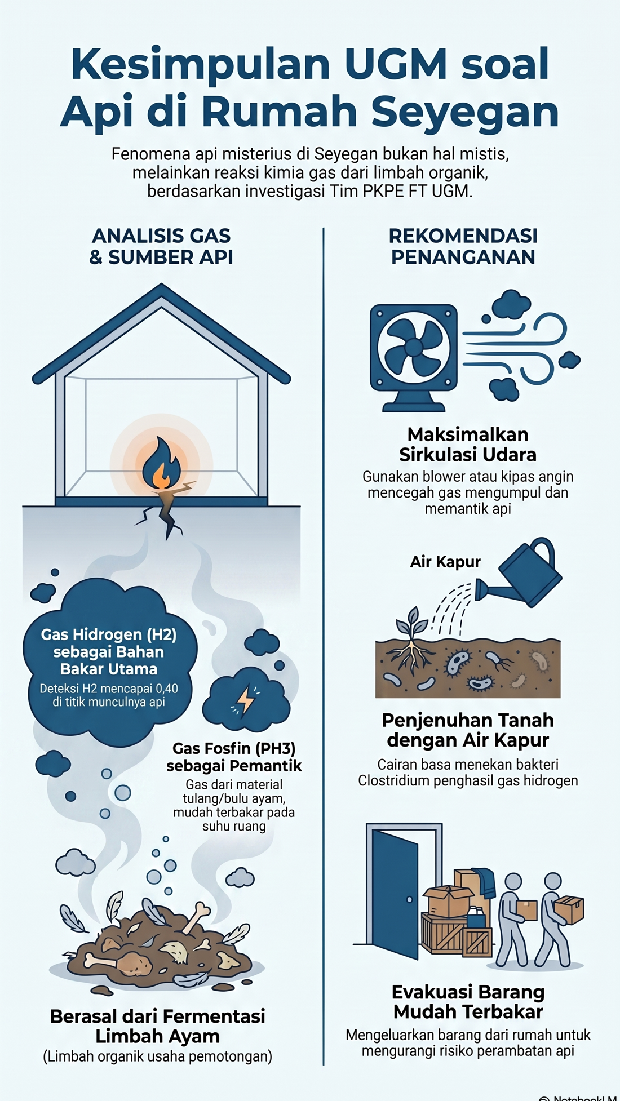 Infografis Teror Api di Sleman Dipicu Limbah Ayam