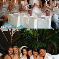 Acara bachelorette party itu tampak seru dengan beragam detail menariknya, salah satunya topeng wajah Hubner. Foto: Instagram/@jennifercoppenreal20