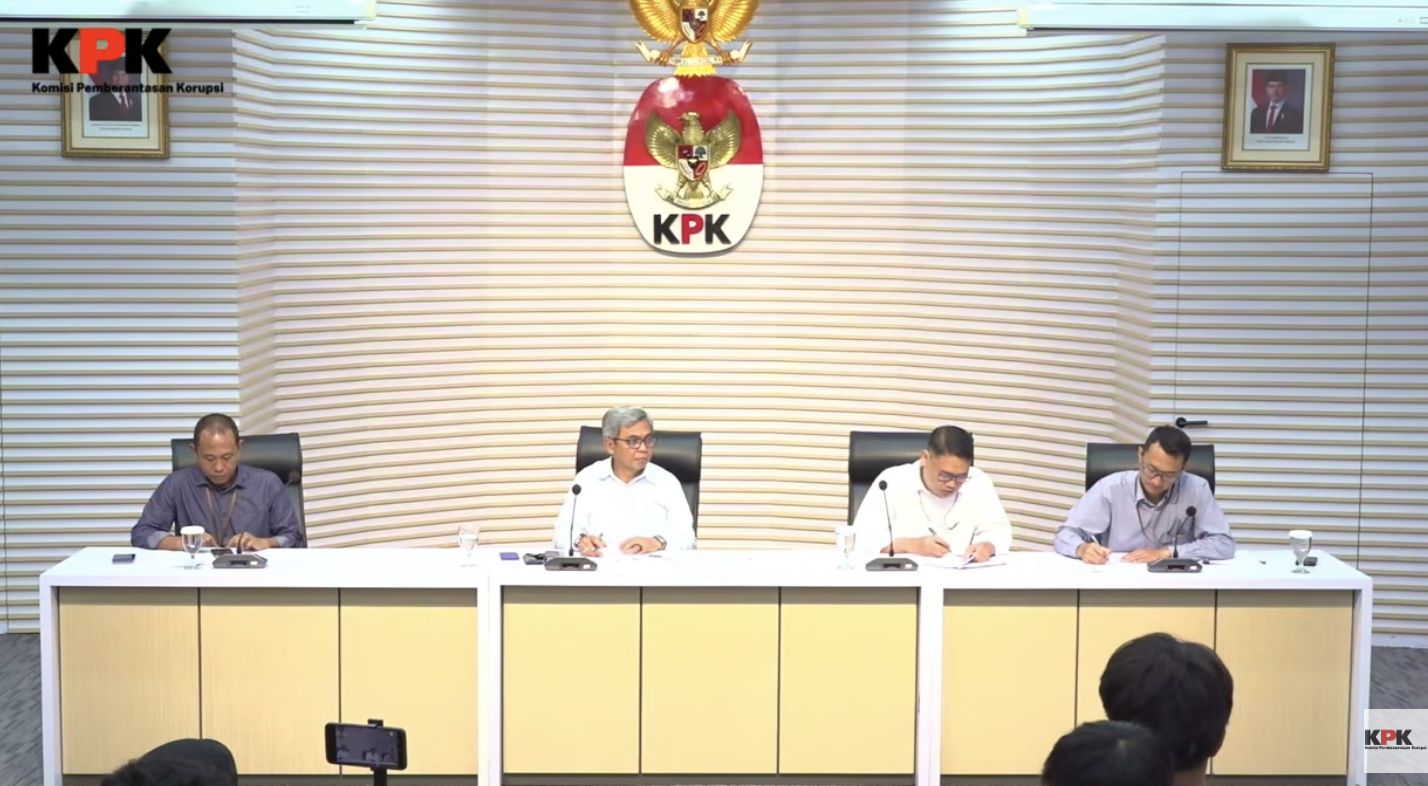 Konpres tangkap tangan dugaan TPK DI kemenkumham tahun 2022-2026. (Tangkapan layar youtube KPK RI)