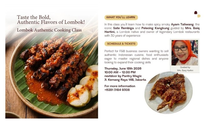 Lombok Authentic Cooking Class di Next Door Pantry Magic Kemang