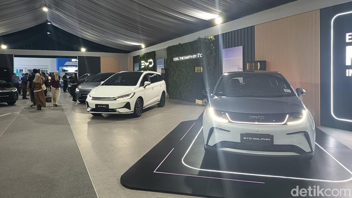 Pameran model mobil BYD di BYD Tech Culture Fest 2026 Medan (Kartika/detikcom)