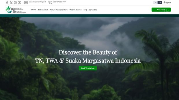 Platform 'Ayo ke Taman Nasional' yang diluncurkan Kementerian Kehutanan