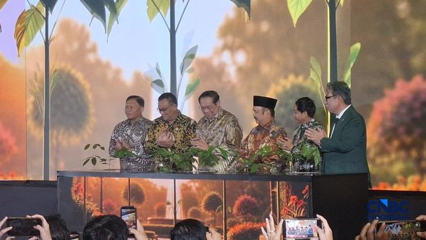 Rachmat Pambudi dalam sambutannya di acara peluncuran GIFT, Kamis (4/6/2026). (CNBC Indonesia/Chandra Dwi Pranata)