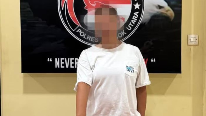 Kepolisian Lombok Utara telah menangkap seorang perempuan Australia berusia 53 tahun. (Supplied: North Lombok Police)