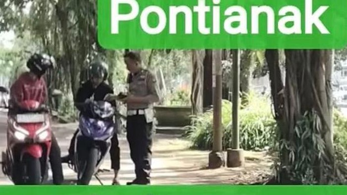 Dugaan pungli anggota Satlantas Polresta Pontianak viral di sosial media. (Istimewa)