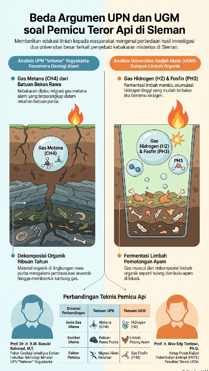 Infografis Kebakaran Misterius di Sleman