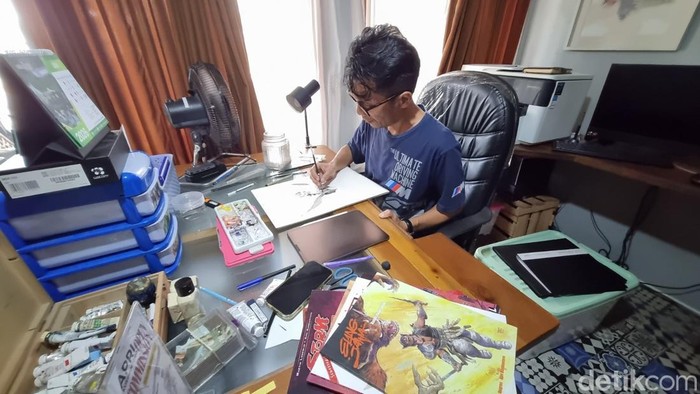 Apri Kusbiantoro saat ditemui di kediamannya di Trimulyo, Jetis, Bantul, Jumat (5/6/2026).
