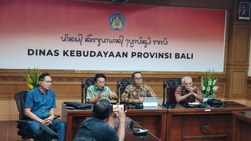 Konferensi pers Disbud Bali soal pelaksanaan PKB 2026, Jumat (5/6/2026). (Ahmad Firizqi Irwan/detikBali)