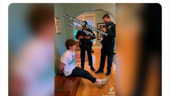 Mabuk dan masuk ke Airbnb yang disewa sama polisi. Foto: onlyinamericausanews1 via Bored Panda