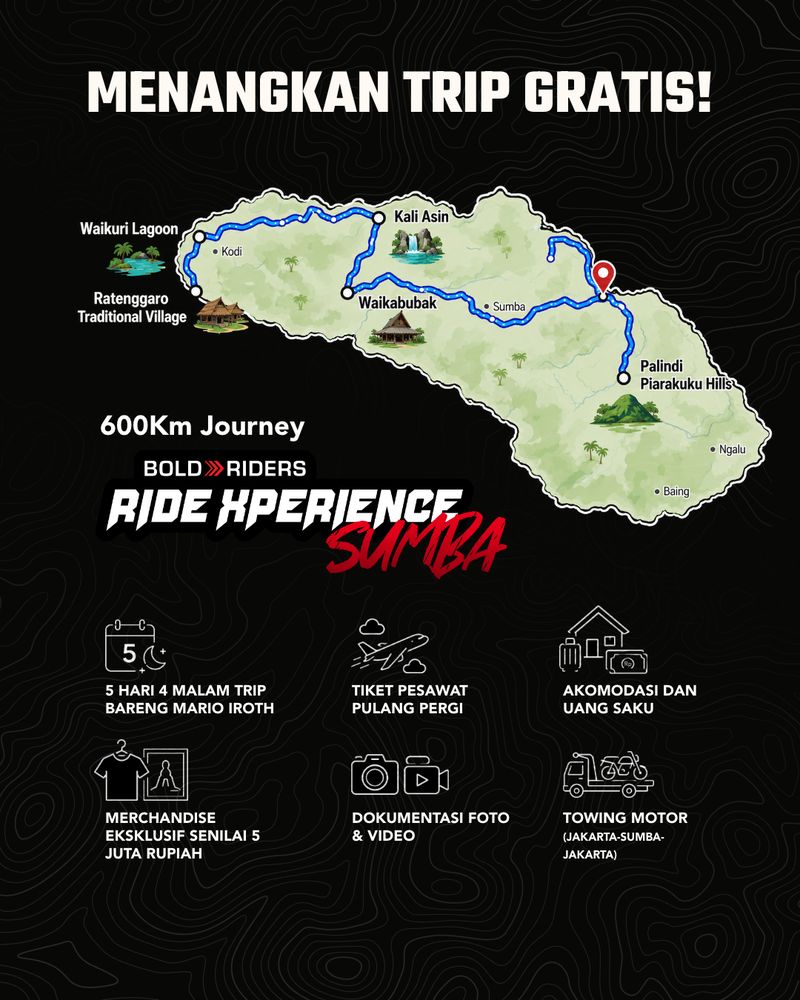 Mau Motoran Keliling Sumba? Yuk Bagikan Momen Riding Paling Menarik!