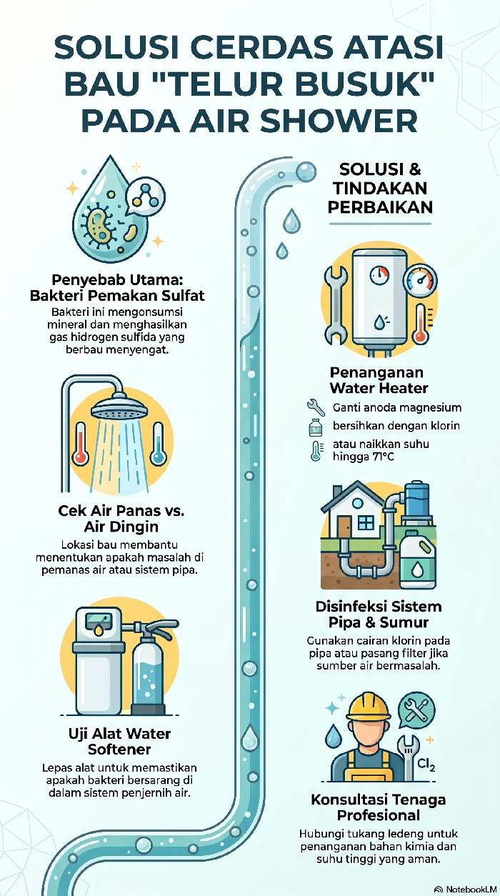 Penyebab dan Solusi Bau  Telur Busuk pada Air Shower