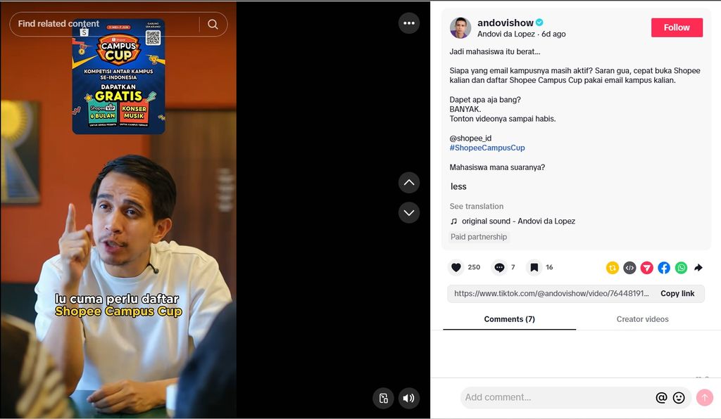 Shopee Campus Cup Diperpanjang! Waktunya All Out & Kumpulkan Poin untuk Bawa Kampus Kamu Jadi Juara! (Dok istimewa)