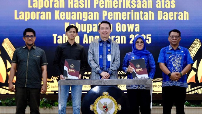 Pemkab Gowa meraih opini WTP 14 kali beruntun dari BPK RI perwakilan Sulawesi Selatan. Dokumen Istimewa
