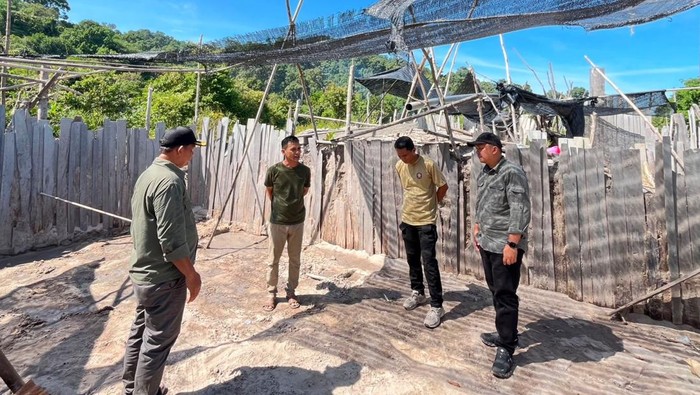 Tim gabungan meninjau lokasi tambang pasir di Pangkalan Buton, Kayong Utara, yang dikeluhkan warga.
