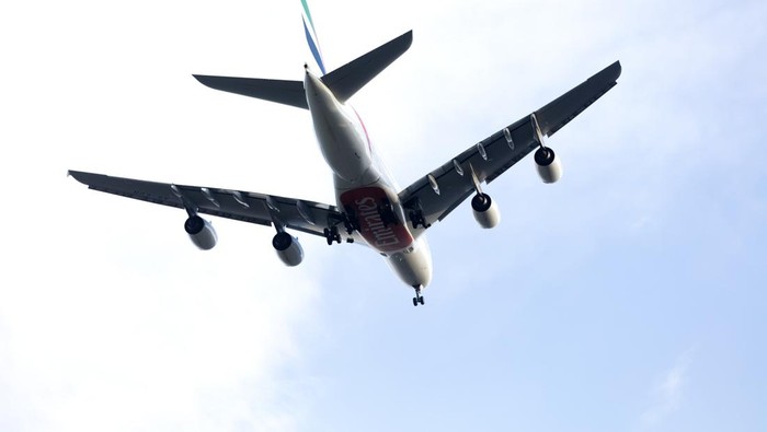 Ilustrasi Airbus A380 milik Emirates Airlines
