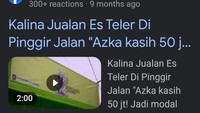 Ia juga menegaskan gak malu bisa mendapatkan cuan dari jualan es teler di pinggir jalan. (Foto: dok Instagram Kalina Octaranny)