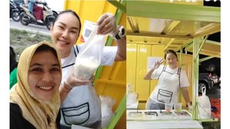 Kalina Oktarani Tegaskan Gak Malu Jualan Es Teler di Pinggir Jalan