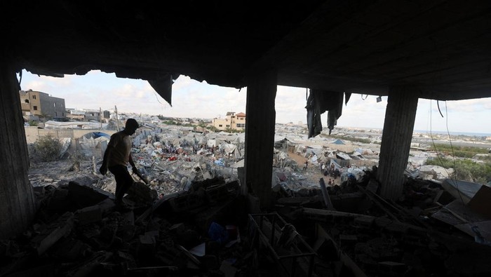 Kehancuran di Gaza akibat gempuran militer Israel (dok. REUTERS/Ramadan Abed)