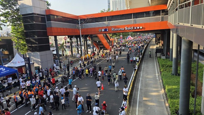 Suasana CFD di Rasuna Said, Jakarta Selatan (Jaksel).