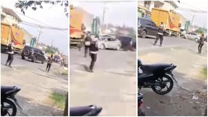 Tangkap layar video saat proses penangkapan pengedar narkoba di Lampung