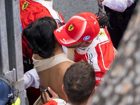 MONTE-CARLO, MONACO - JUNE 07: Lewis Hamilton and Kim Kardashian are seen during the F1 Grand Prix of Monaco at Circuit de Monaco on June 07, 2026 in Monte-Carlo, Monaco. (Photo by Arnold Jerocki/FilmMagic)