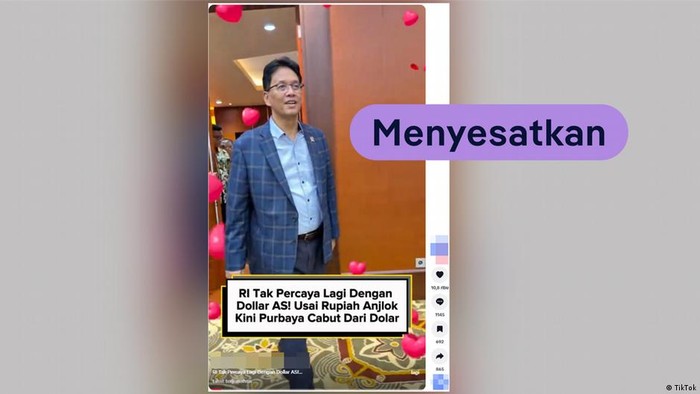 Cek Fakta: Rupiah Anjlok, Indonesia Geser ke Yuan?